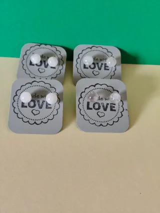 Lote pendientes cuarzo rosa sin perforar