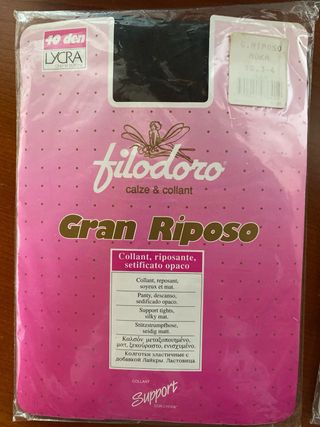 Collant Filodoro Gran Riposo Nero L/M