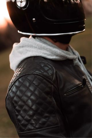 Chaqueta Moto Cafe Racer Cuero L