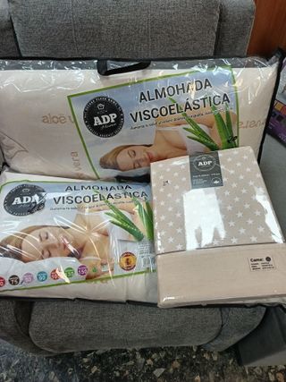 Juego Sábanas 160 + 2 Almohadas Visco ADP