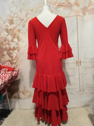 Vestido Flamenca Licra Rojo