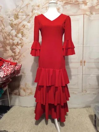 Vestido Flamenca Licra Rojo