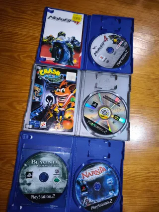 Lote 5 Juegos PS2: Crash, MotoGP4, Narnia, Beyond