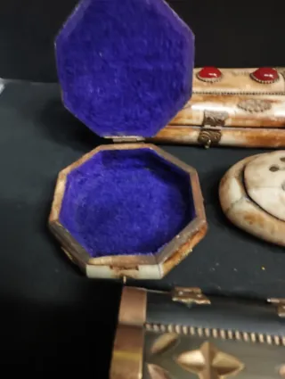 Set 4 portagioie antichi osso