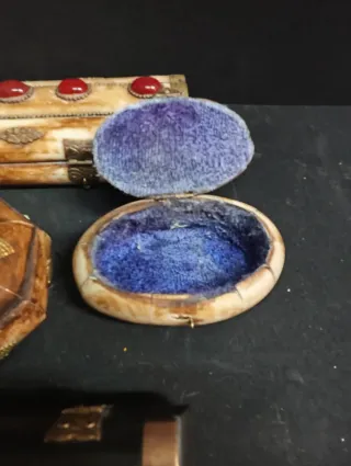 Set 4 portagioie antichi osso