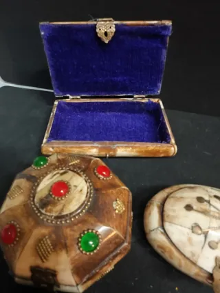 Set 4 portagioie antichi osso