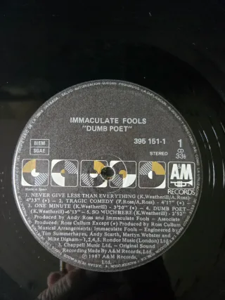 Vinilo Immaculate Fools - Dumb Poet