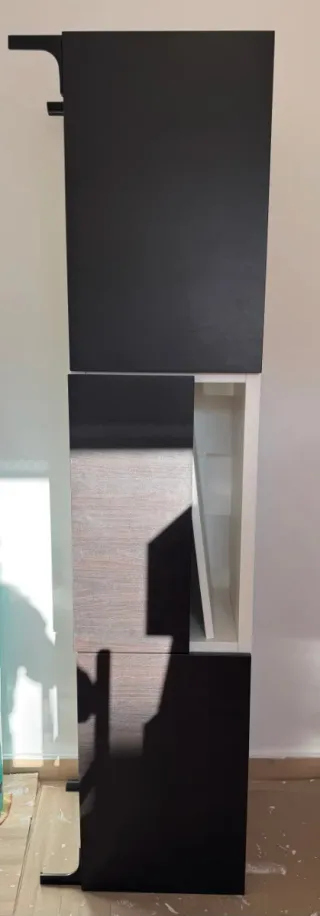 Mueble TV Ikea Negro/Marrón