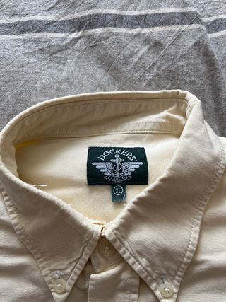 Camisa Dockers Beige Manga Larga