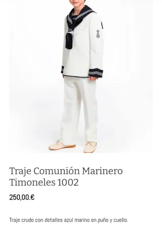 Traje Comunión Marinero. Talla 10. Varones