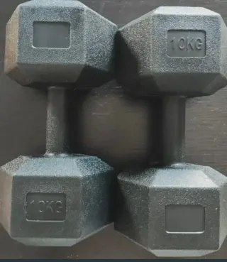 Mancuernas hexagonales 10kg (par)