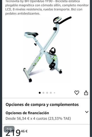 Bicicleta Estática Blanca