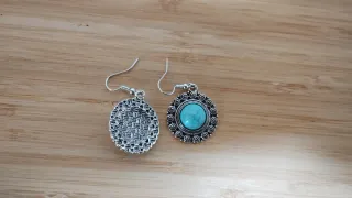 Orecchini argento con pietra azzurra