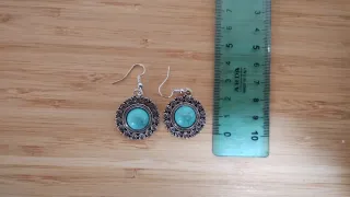 Orecchini argento con pietra azzurra