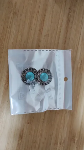 Orecchini argento con pietra azzurra