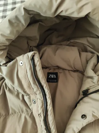 Plumífero Zara Hombre Talla L Gris