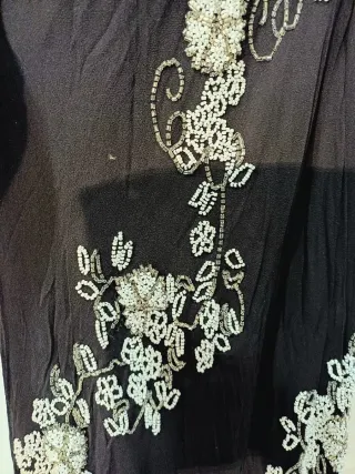 Vestido Rene Derhy negro con pedrería