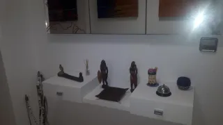 Mueble recibidor colgante blanco