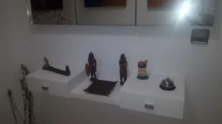 Mueble recibidor colgante blanco