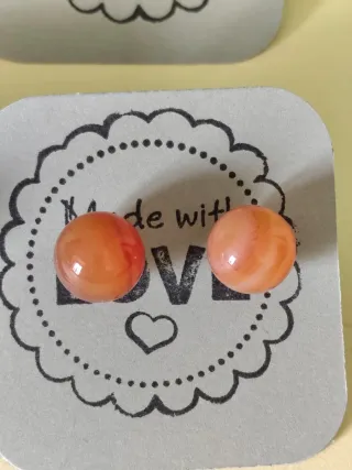 Lote pendientes Ágata roja natural