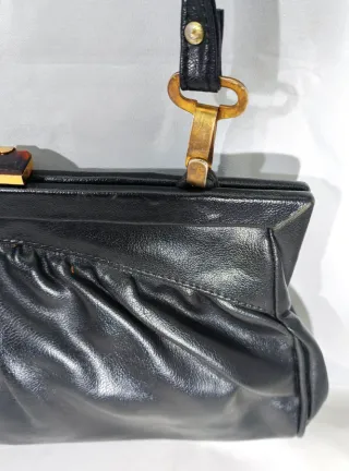 Pochette vintage nera anni '70