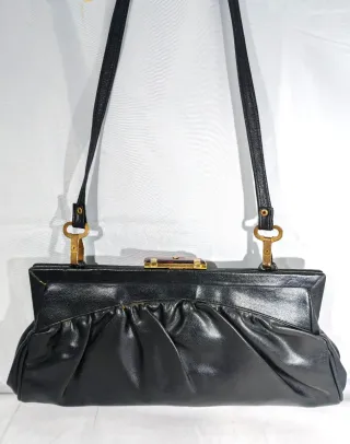 Pochette vintage nera anni '70