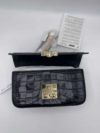 Borsa Michael Kors effetto coccodrillo nera