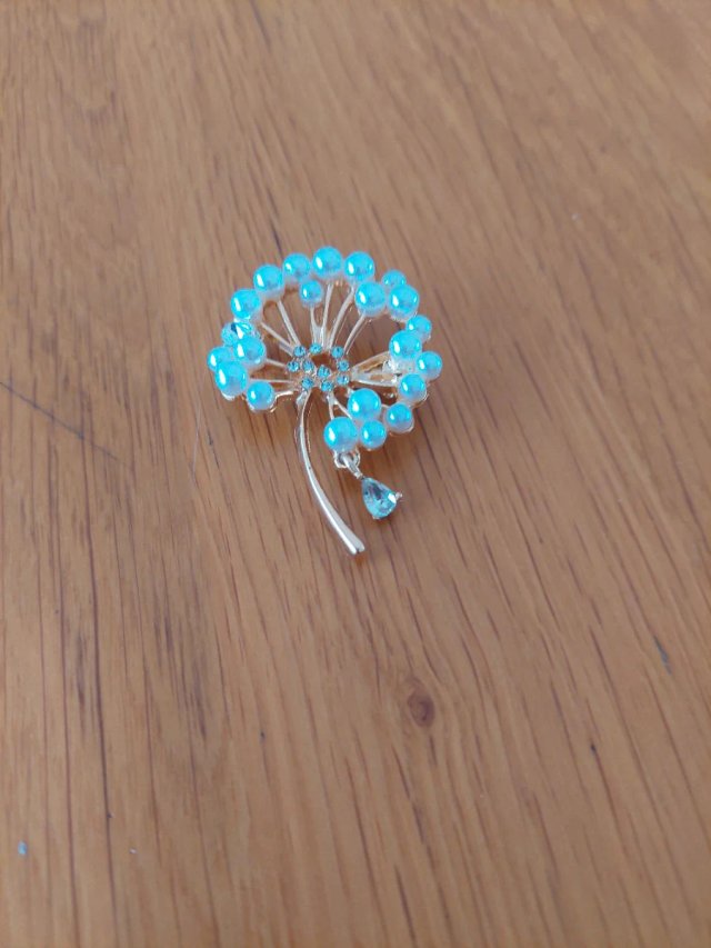 Broche con Perlas y Brillantes (falsas)