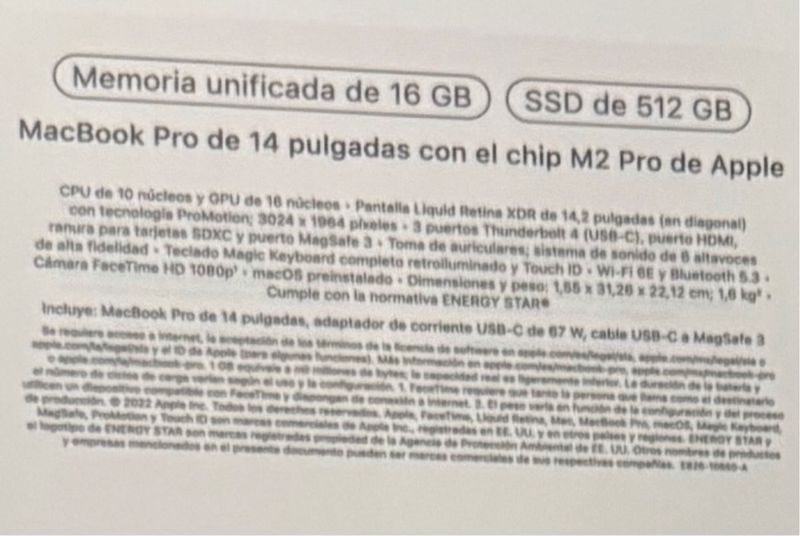 MacBook Pro 14 M2 PRO 16GB RAM 512GB SSD afbeelding 8
