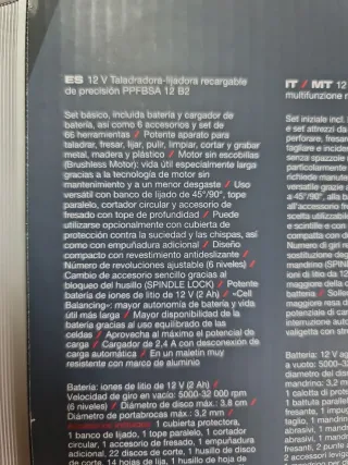 PARKSIDE 12V Taladradora-lijadora Precisión