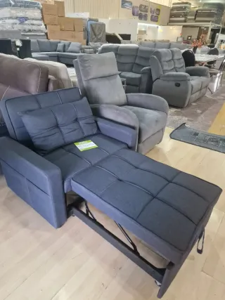 Sofá Cama Individual Gris