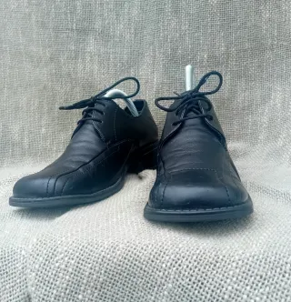 Mocasin punta cuadrada negro