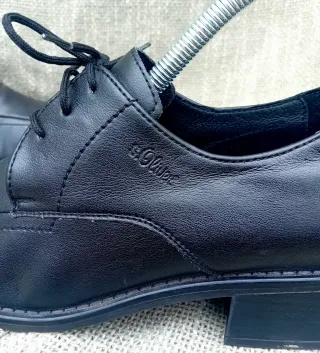 Mocasin punta cuadrada negro