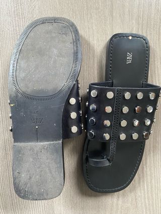 Sandalias Zara Piel Tachuelas