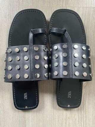 Sandalias Zara Piel Tachuelas
