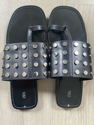 Sandalias Zara Piel Tachuelas