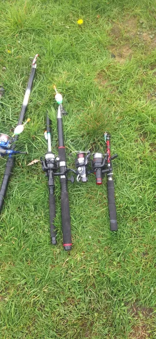 Lote de cañas de pesca