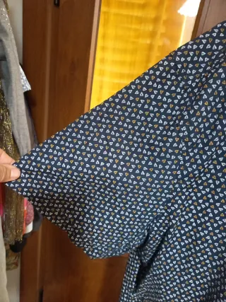 Camisa estampada hombre manga corta