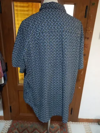 Camisa estampada hombre manga corta