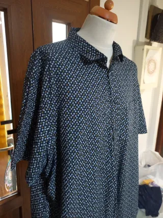 Camisa estampada hombre manga corta