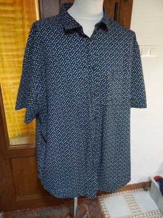 Camisa estampada hombre manga corta