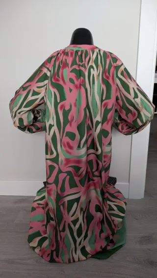 Vestido largo estampado M