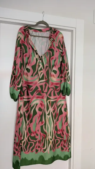 Vestido largo estampado M