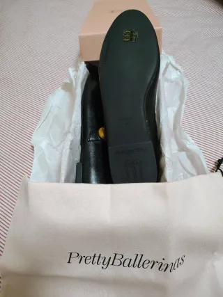 Pretty Ballerinas Bailarinas Piel Negras Talla 40