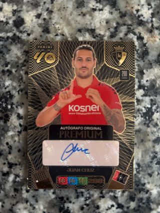 Cromo Panini Juan Cruz Autógrafo Premium