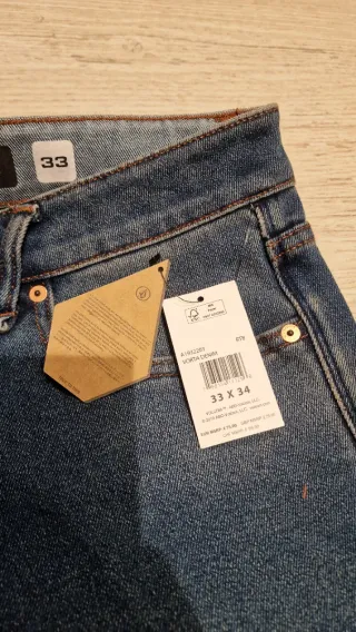 Volcom Vorta Slim Straight Jeans talla 33 largo 34