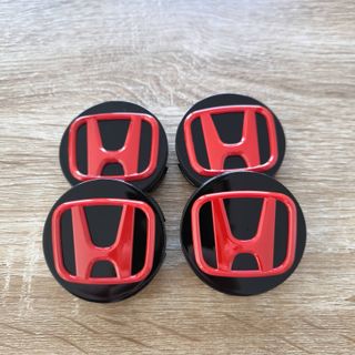 TAPABUJES HONDA 58mm NEGRO BRILLO Y EMBLEMA ROJO