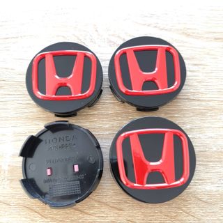 TAPABUJES HONDA 58mm NEGRO BRILLO Y EMBLEMA ROJO