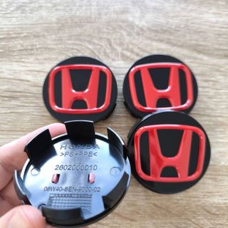 TAPABUJES HONDA 58mm NEGRO BRILLO Y EMBLEMA ROJO