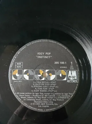 Vinilo Iggy Pop - Instinct